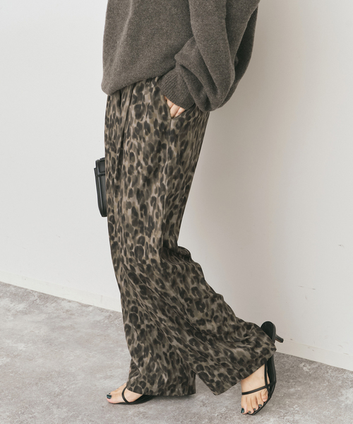 Spick＆Span パンツ 「WEB限定 / 追加」レオパードプリントイージー