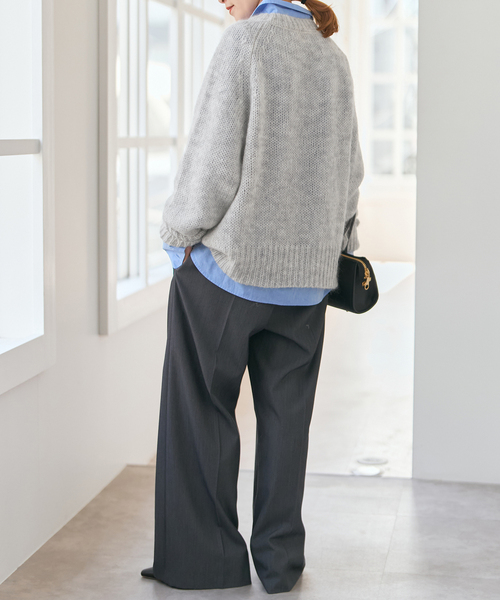 Spick&Span モヘア混ルーズニット/ピンク モヘヤ混ルーズニット（ニット／セーター）｜Spick and Span（スピック