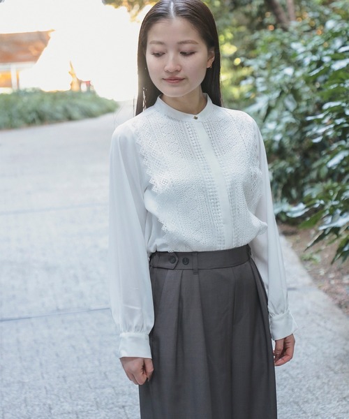 BEAMS ブラウス BEAMS HEART（ビームス ハート） ブラウス シャツ フロントレース
