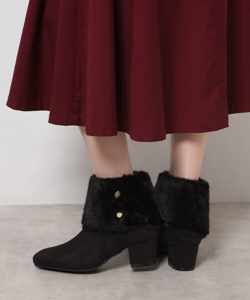 ESPERANZA（エスペランサ） ブーツ 2WAYフェイクファー付きショート