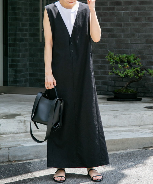 「FORK&SPOON」 サロペットスカート 2 ナチュラル レディース_画像2