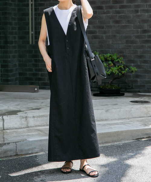 「FORK&SPOON」 サロペットスカート 2 ナチュラル レディース_画像3