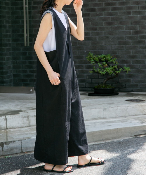 「FORK&SPOON」 サロペットスカート 2 ナチュラル レディース_画像4