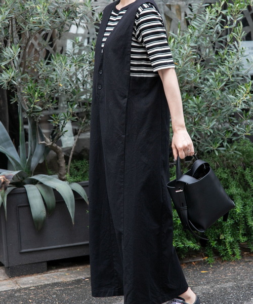 「FORK&SPOON」 サロペットスカート 2 ナチュラル レディース_画像9