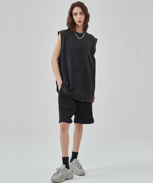 「WESTSEA」 「Contribe」ノースリーブトップス X-LARGE ブラック メンズ_画像3