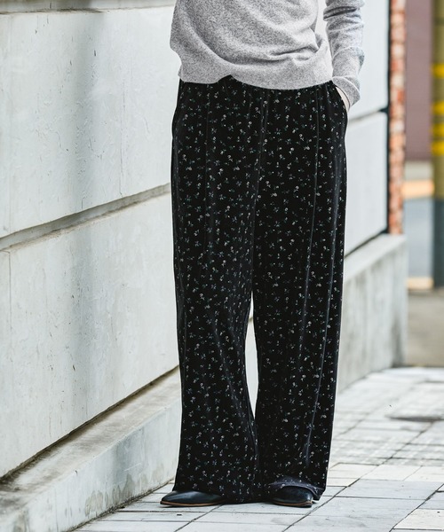 George's パンツ フラワーベロアパンツ レディース : ZOZOTOWN Yahoo