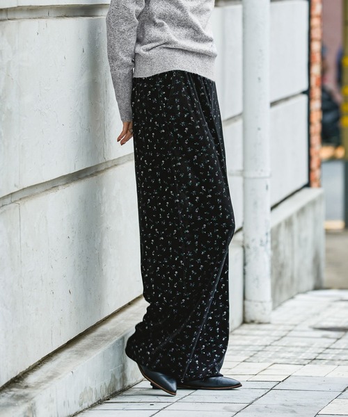 George's パンツ フラワーベロアパンツ レディース : ZOZOTOWN Yahoo