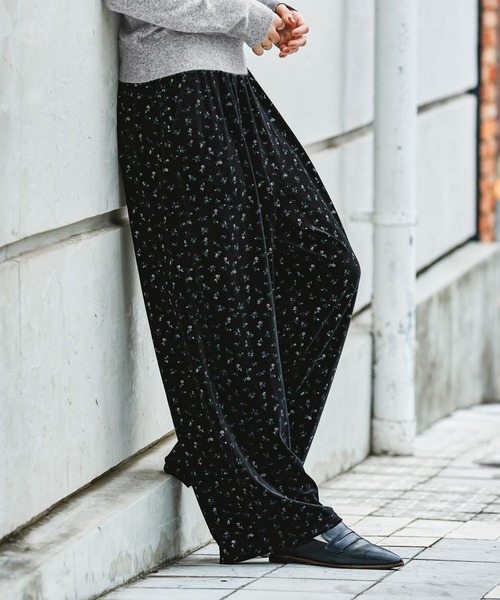 George's パンツ フラワーベロアパンツ レディース : ZOZOTOWN Yahoo