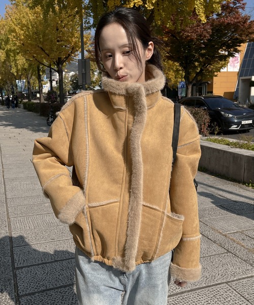 UNE MANSION（ユヌマンション） ムートンコート ボアコート