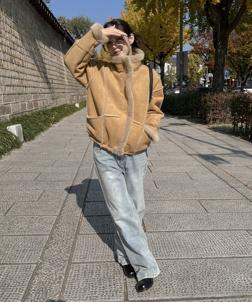 UNE MANSION（ユヌマンション） ムートンコート ボアコート