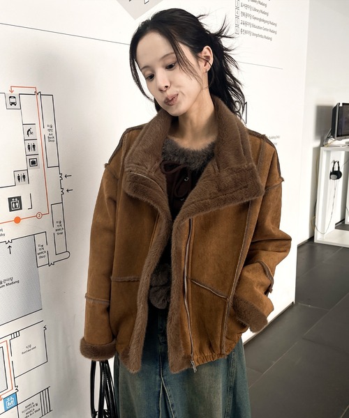 unemansion ムートンジャケット UNE MANSION（ユヌマンション） ムートンコート ボアコート