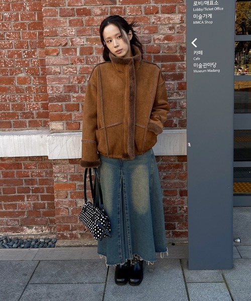 UNE MANSION（ユヌマンション） ムートンコート ボアコート