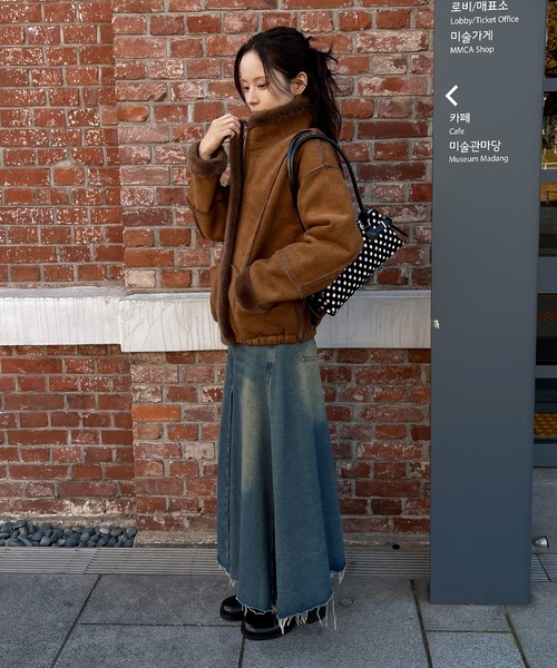 UNE MANSION（ユヌマンション） ムートンコート ボアコート