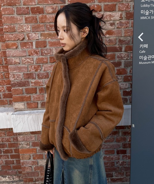 UNE MANSION（ユヌマンション） ムートンコート ボアコート