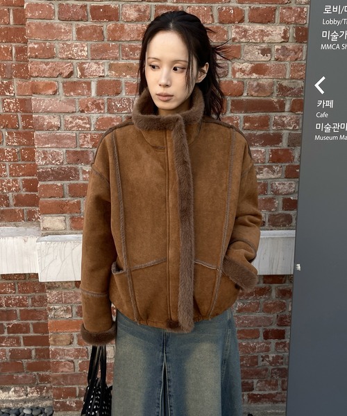 UNE MANSION（ユヌマンション） ムートンコート ボアコート