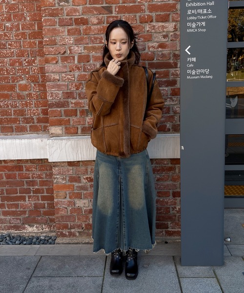 UNE MANSION（ユヌマンション） ムートンコート ボアコート