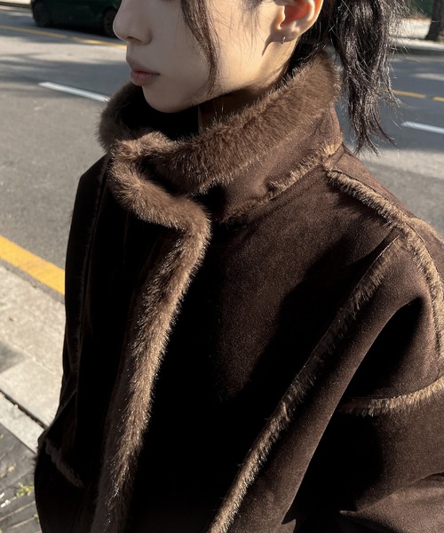 UNE MANSION（ユヌマンション） ムートンコート ボアコート