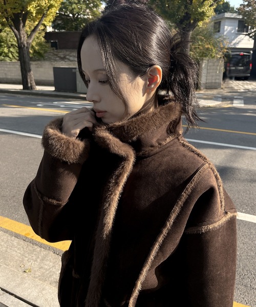 UNE MANSION（ユヌマンション） ムートンコート ボアコート