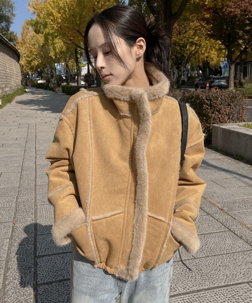 UNE MANSION（ユヌマンション） ムートンコート ボアコート