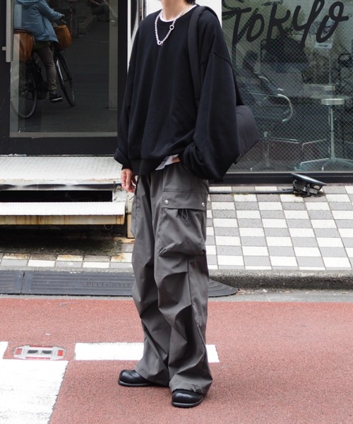 Lui's ルイス ブラックカーゴパンツ Lui's（ルイス） カーゴパンツ 2 チャコールグレー メンズ : ZOZOTOWN