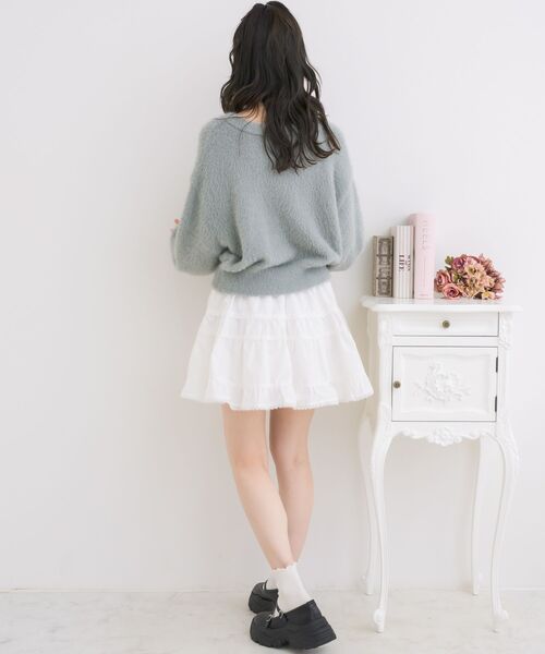 「ems excite」 ニットカーディガン FREE ブルー レディース_画像8