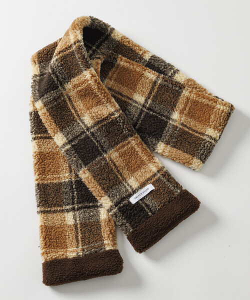 FREAK'S STORE（フリークスストア） マフラー チェック柄 ボア