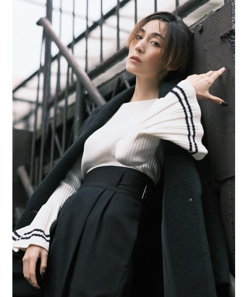 「styling/」 長袖ニット ONE SIZE ブラック レディース_画像3