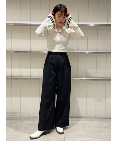 「styling/」 長袖ニット ONE SIZE ブラック レディース_画像6