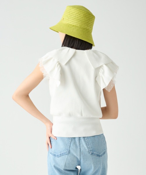 「CELFORD」 ニットカーディガン FREE ホワイト レディース_画像2