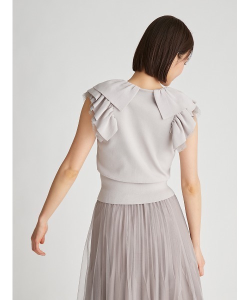 「CELFORD」 ニットカーディガン FREE ホワイト レディース_画像9