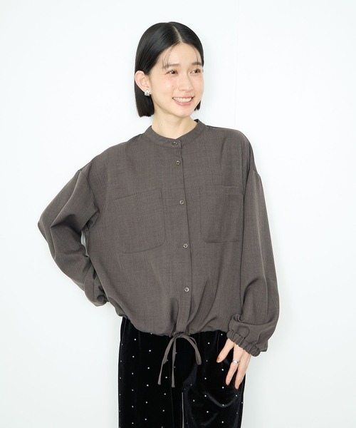 ドロストシャツブラック☆★☆☆様 ブラウス シャツ 裾ドロストブラウス レディース : ZOZOTOWN Yahoo!店