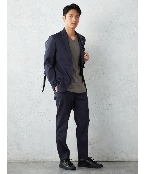 「Perfect Suit FActory」 スラックス LL ネイビー メンズ_画像7