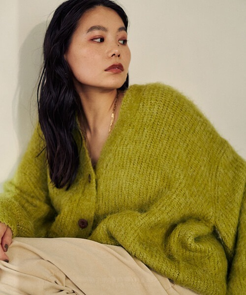 「CREDONA」 ニットカーディガン FREE ブルー系その他 レディース_画像3