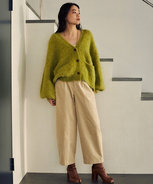 「CREDONA」 ニットカーディガン FREE ブルー系その他 レディース_画像6