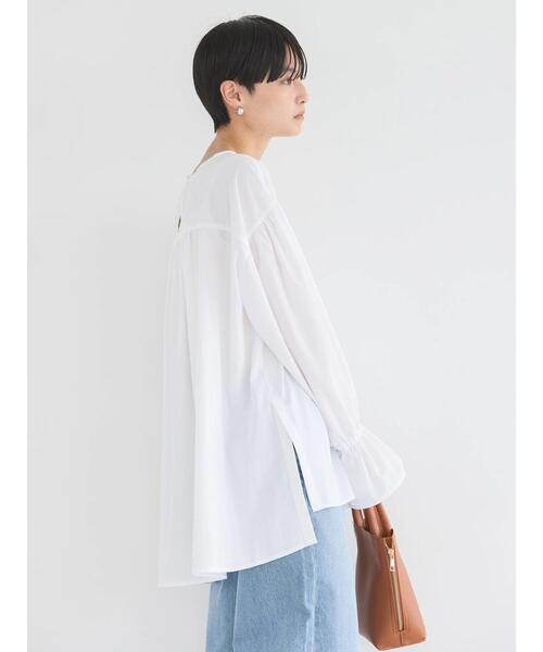 「AMERICAN HOLIC」 長袖ブラウス L オフホワイト レディース_画像5