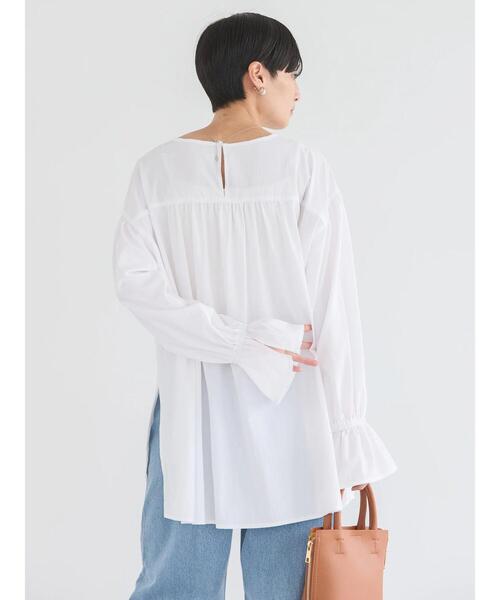 「AMERICAN HOLIC」 長袖ブラウス L オフホワイト レディース_画像6