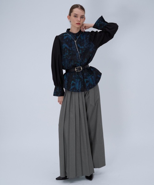 HARE ラップデザインプリーツパンツ HARE（ハレ） スラックス パンツ ラップデザインプリーツパンツ(HARE