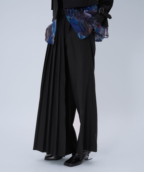 HARE（ハレ） スラックス パンツ ラップデザインプリーツパンツ(HARE
