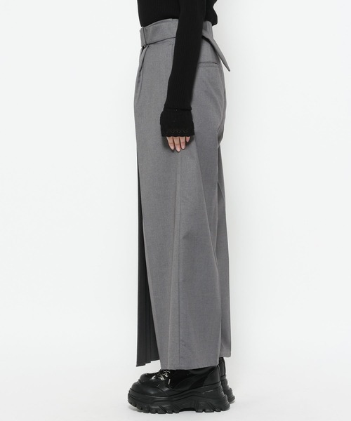 HARE（ハレ） スラックス パンツ ラップデザインプリーツパンツ(HARE