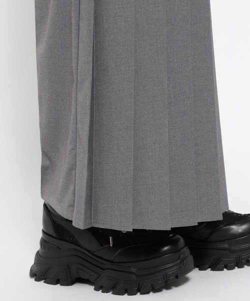 HARE（ハレ） スラックス パンツ ラップデザインプリーツパンツ(HARE