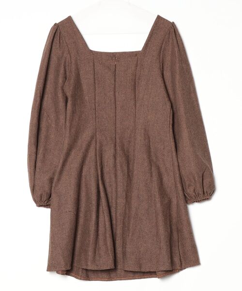 「COEUR」 長袖ワンピース - ブラウン レディース_画像2