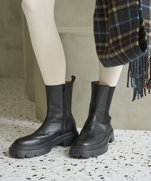「ATELIER BRUGGE」 ショートブーツ S ブラック レディース_画像2