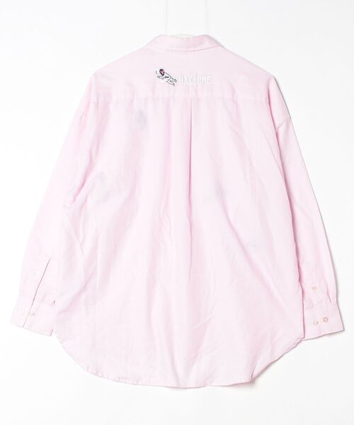 「Design Tshirts Store graniph」 刺繍長袖シャツ S ピンク メンズ_画像2