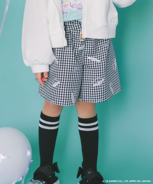 ANY（エニィ） パンツ 「シナモロール×ANY KIDS」刺繍 ギンガム