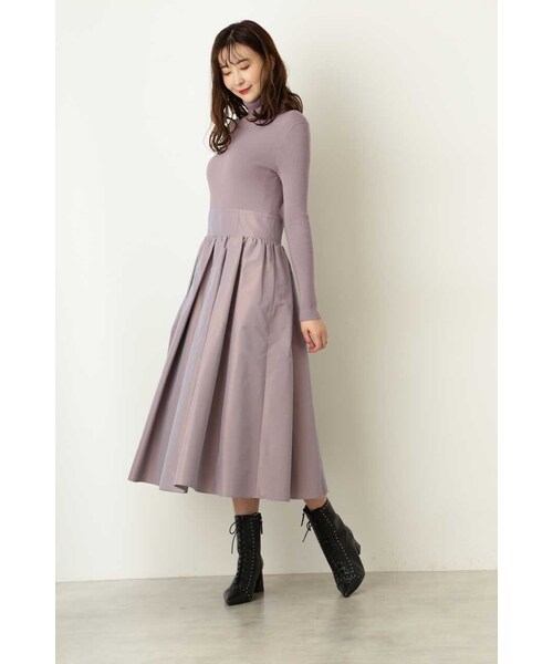 「JILL STUART」 長袖ワンピース 0 パープル レディース_画像3