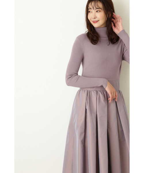 「JILL STUART」 長袖ワンピース 0 パープル レディース_画像9