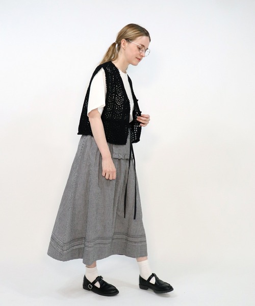 「haupia」 フレアスカート MEDIUM ネイビー レディース_画像5