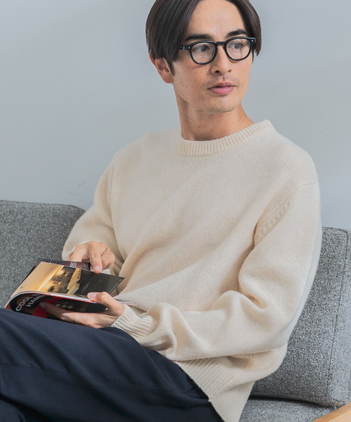 「URBAN RESEARCH ROSSO MEN」 長袖ニット LARGE インディゴブルー メンズ_画像2