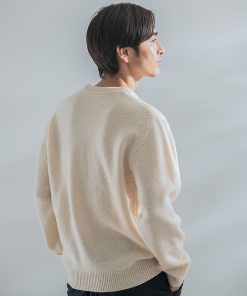 「URBAN RESEARCH ROSSO MEN」 長袖ニット LARGE インディゴブルー メンズ_画像4