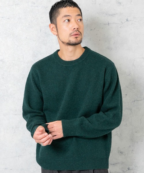 「URBAN RESEARCH ROSSO MEN」 長袖ニット LARGE インディゴブルー メンズ_画像6